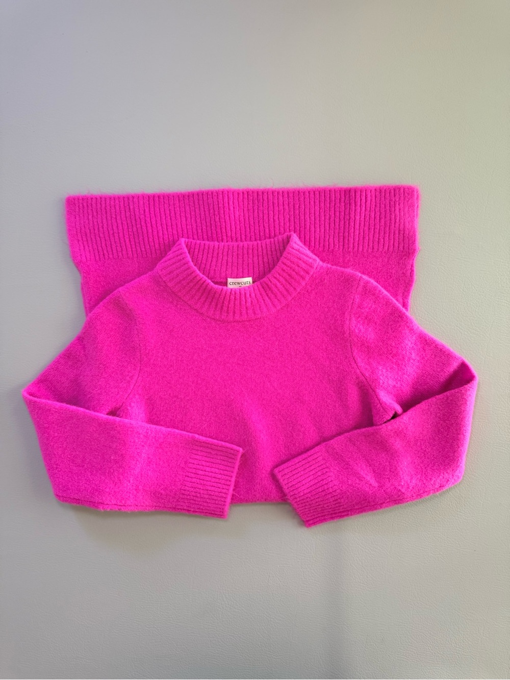 Crewcuts Girls Neon Pink Wool Blend Sweater Knit Dress size 8 Kids - New w Tags